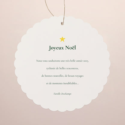 Carte de Noel Fin d'année À suspendre Le skieur photo N° 2