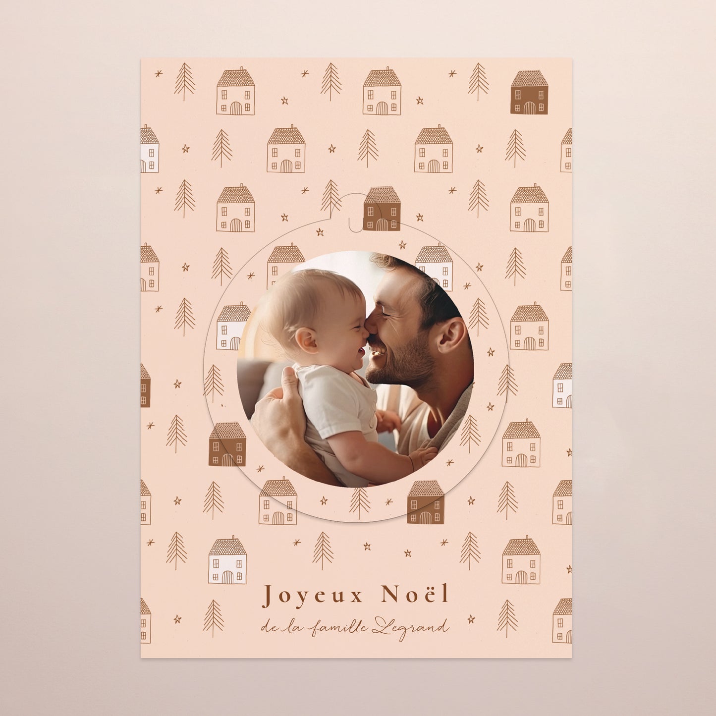 Carte de Noel Fin d'année Détachable Maisonnettes d'hiver photo N° 2