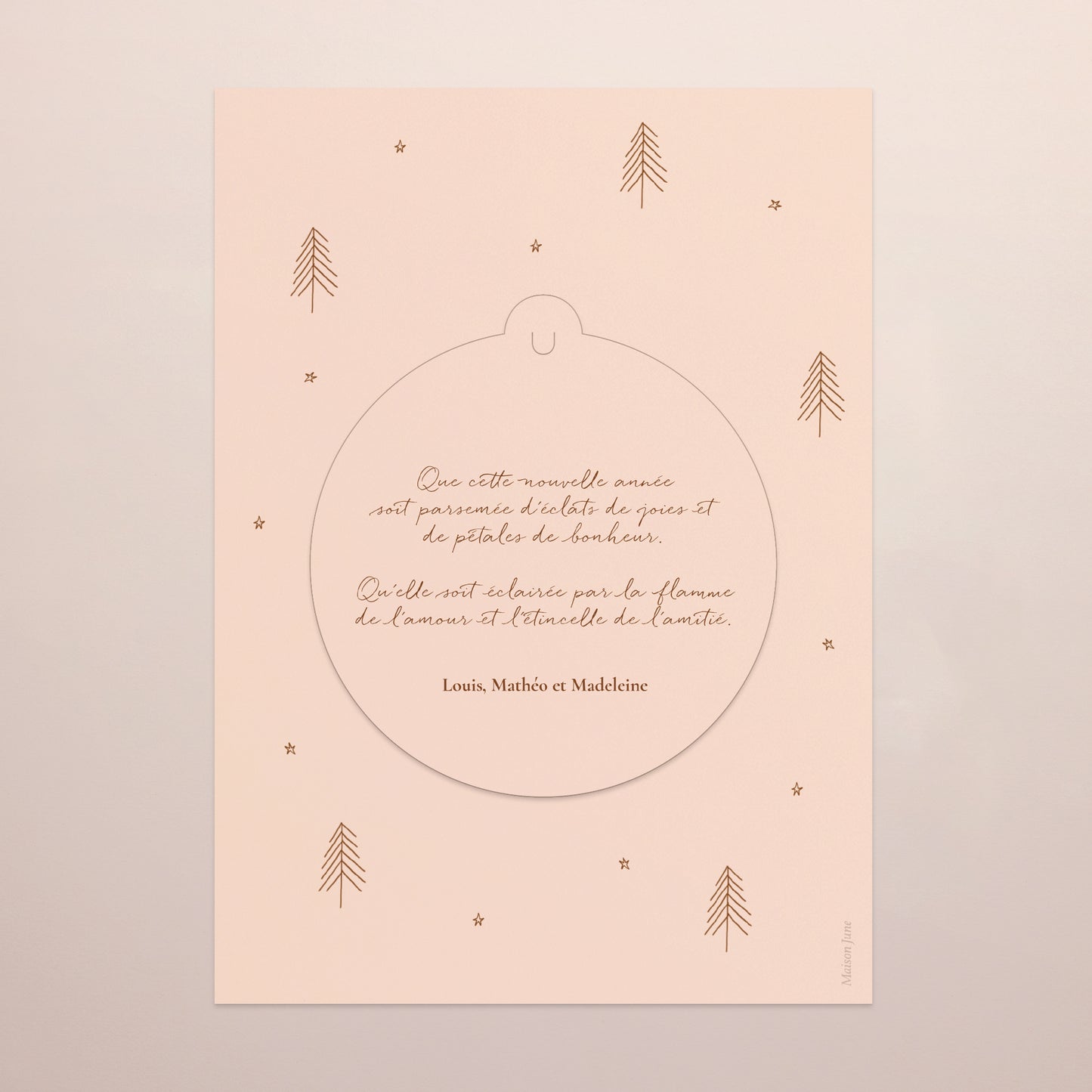 Carte de Noel Fin d'année Détachable Maisonnettes d'hiver photo N° 3