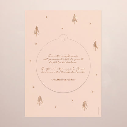 Carte de Noel Fin d'année Détachable Maisonnettes d'hiver photo N° 3