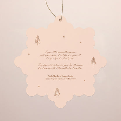 Carte de Noel Fin d'année Flocon à suspendre Maisonnettes d'hiver photo N° 2