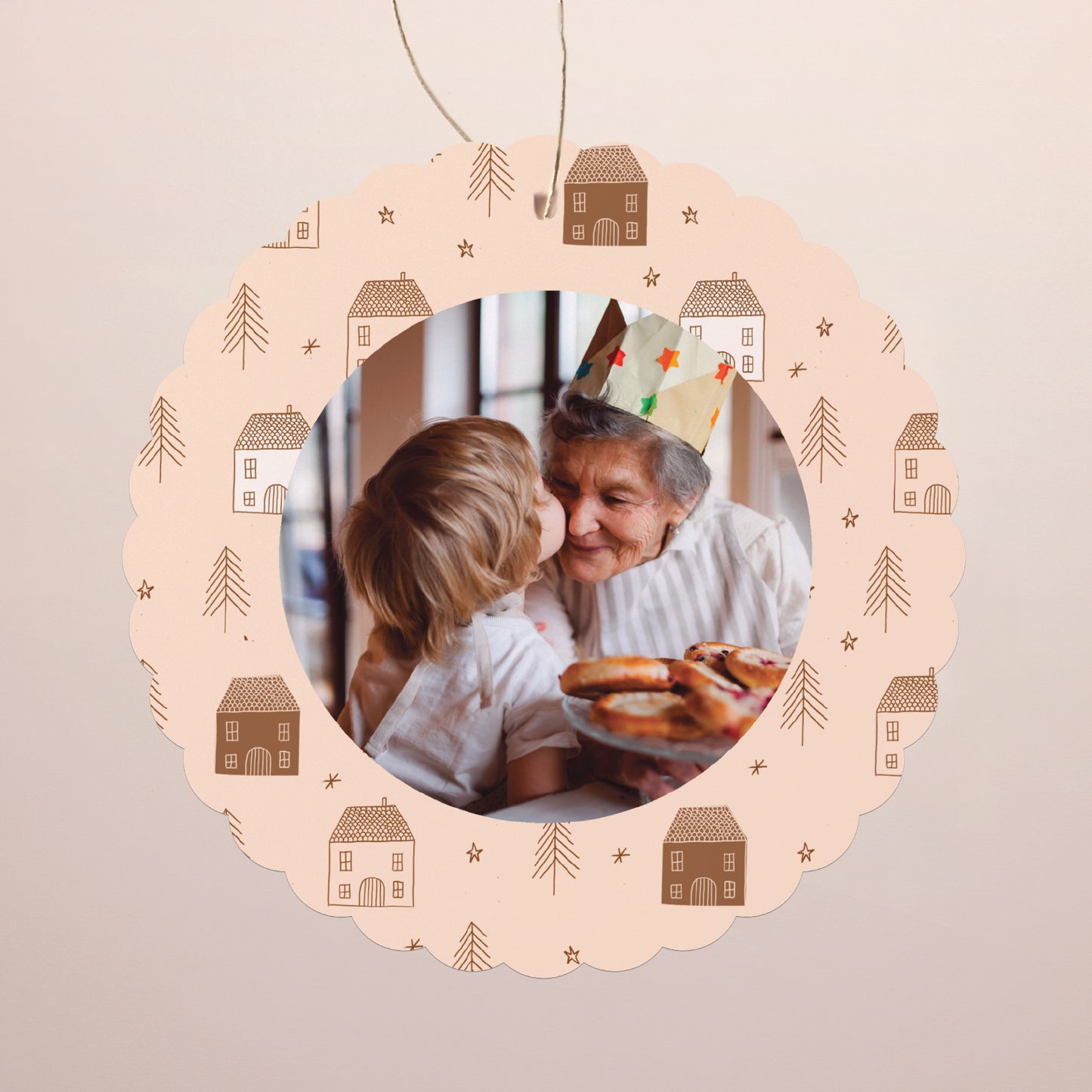 Carte de Noel Fin d'année À suspendre Maisonnettes d'hiver photo N° 1