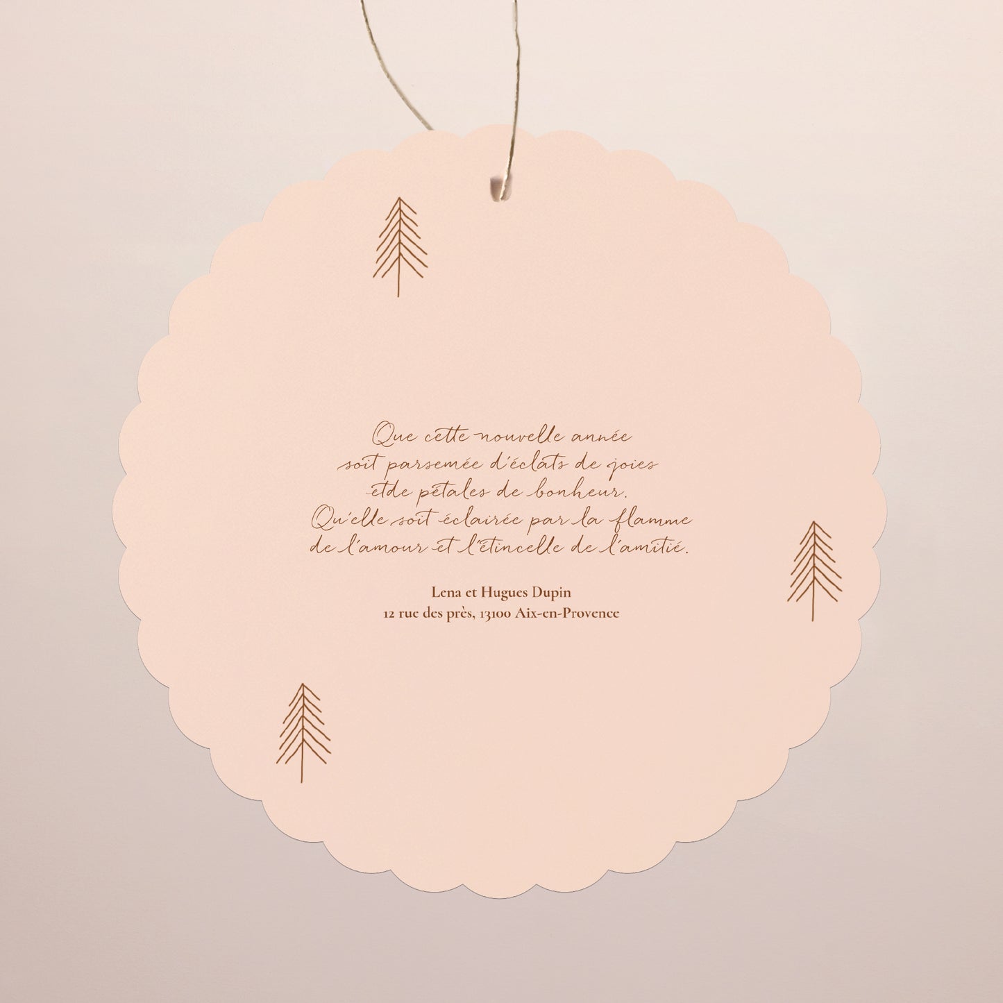 Carte de Noel Fin d'année À suspendre Maisonnettes d'hiver photo N° 2