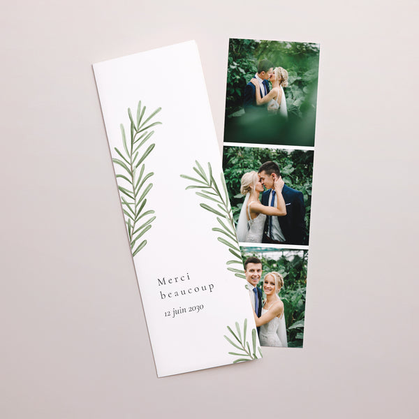 Remerciements Mariage Marque-page photo Romarin de Provence photo