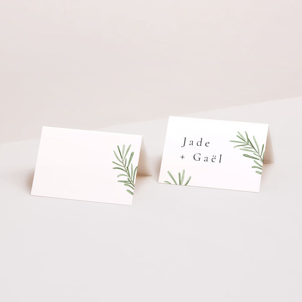 Marque-place Mariage 2 volets Romarin de Provence photo