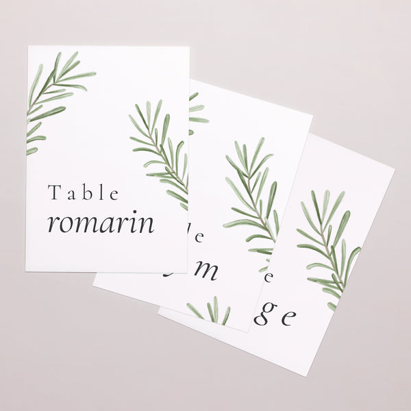 Marque table Mariage Rectangle Romarin de Provence photo