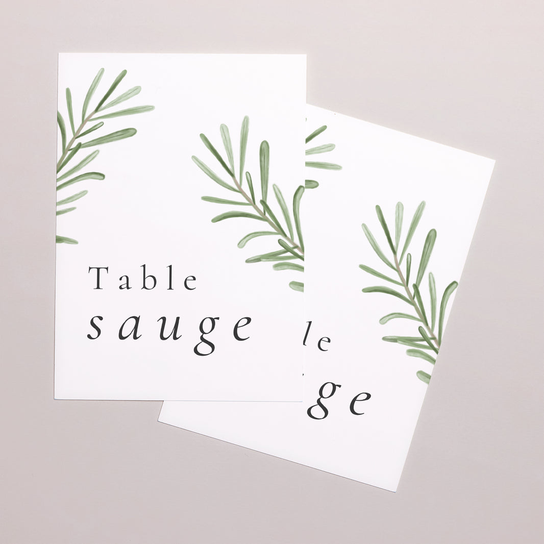 Marque table Mariage Rectangle Romarin de Provence photo N° 2