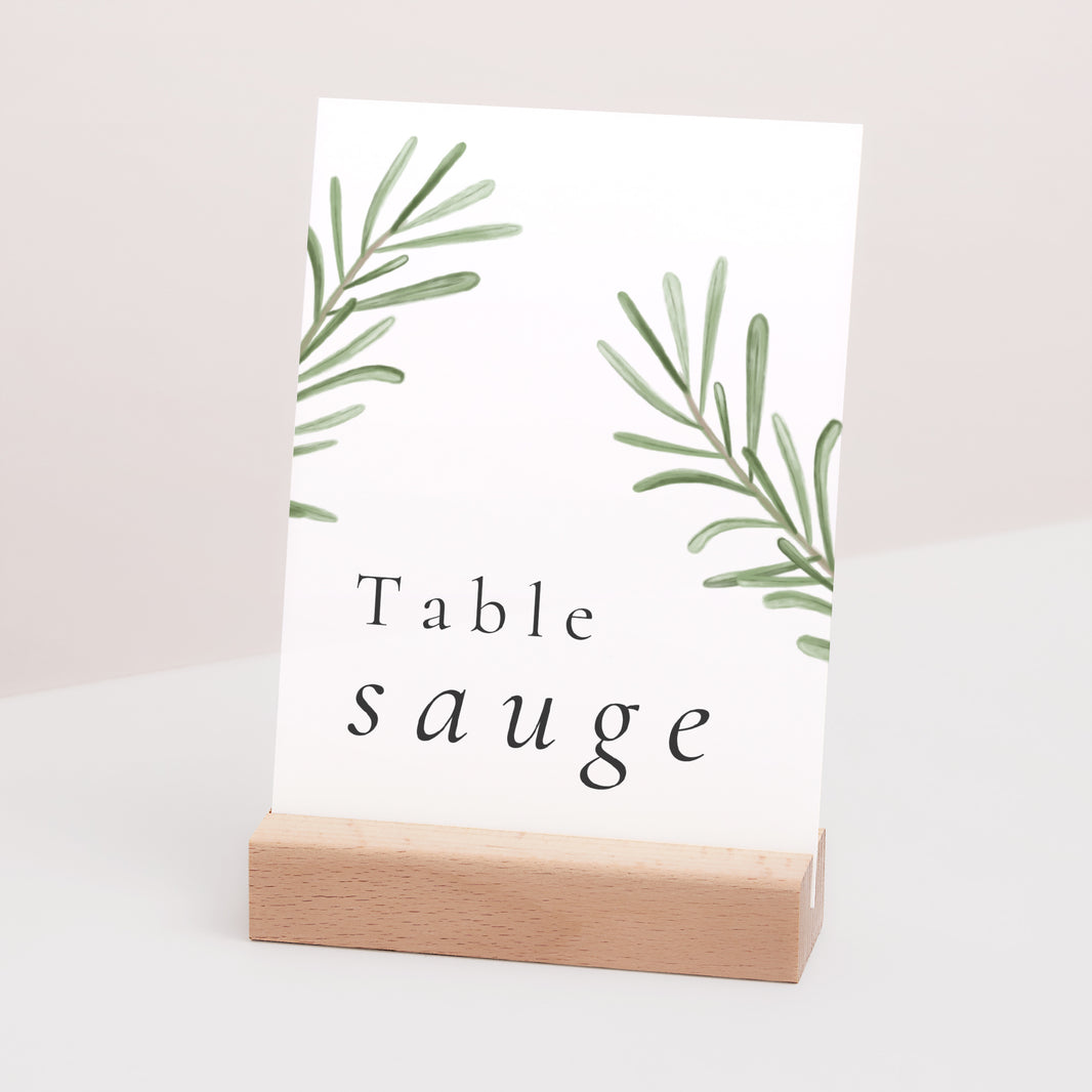 Marque table Mariage Rectangle Romarin de Provence photo N° 3