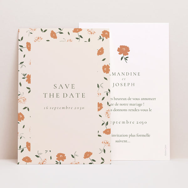 Save the date Mariage Portrait Liberty Poudré photo