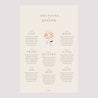 Plan de table Mariage Portrait 60 x 90 cm Liberty Poudré photo N° 2