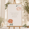 Panneau bienvenue Mariage Portrait 60 x 90 cm Liberty Poudré photo N° 1
