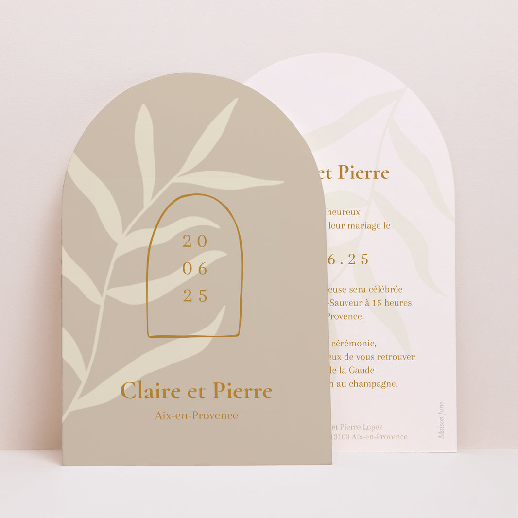 Faire-part Mariage Arche Bohème Chic photo N° 1