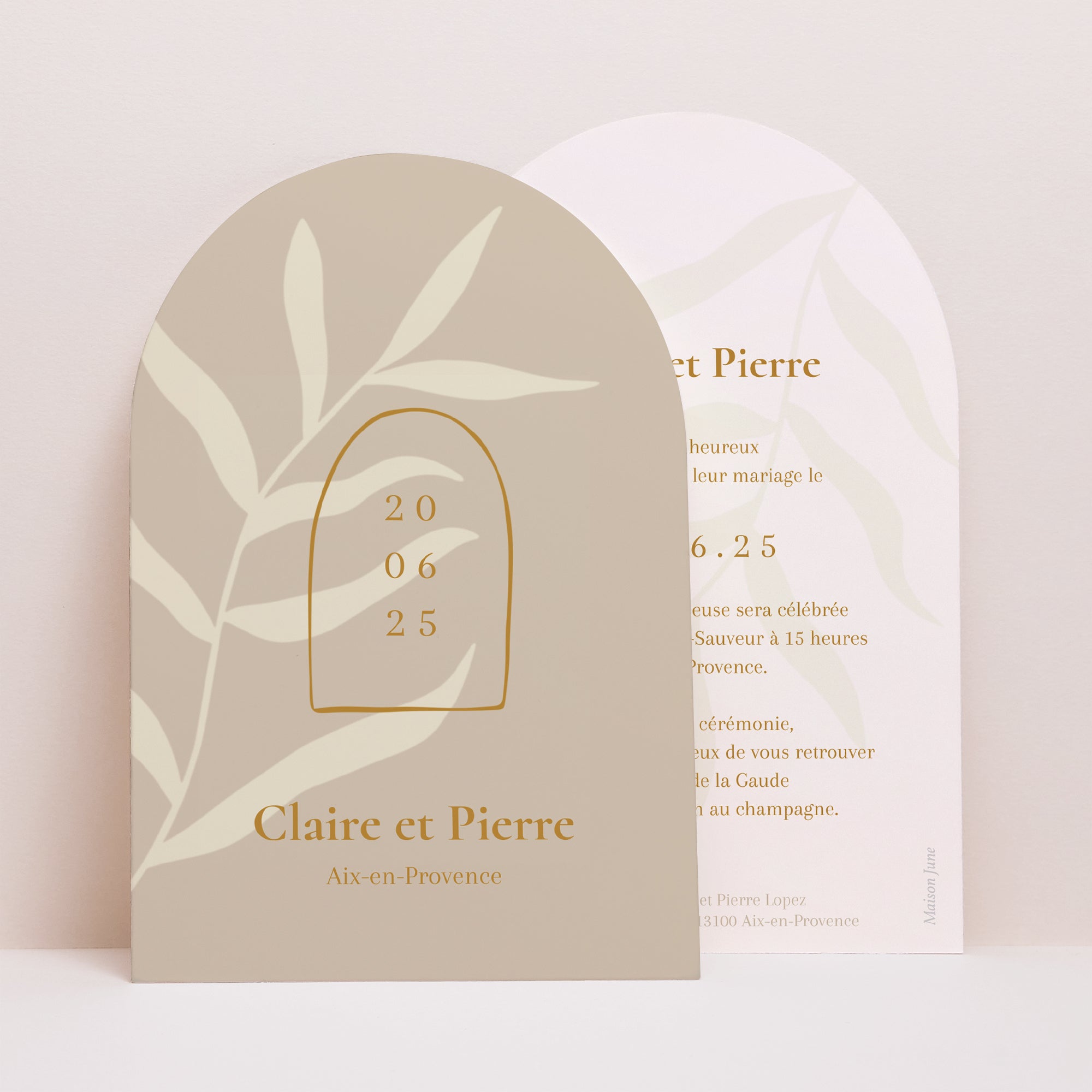 Faire-part Mariage Arche Bohème Chic photo N° 1
