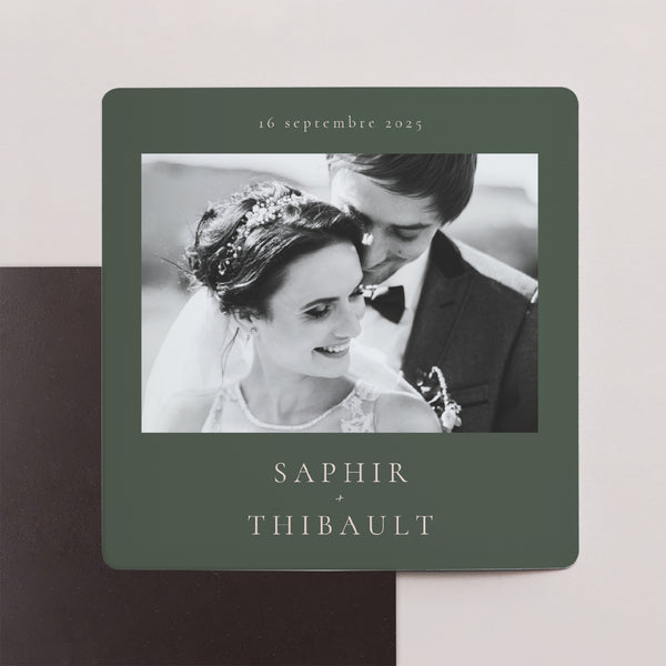 Save the date Mariage Lot de 9, magnétique L'union de l'olivier photo