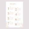 Plan de table Mariage Portrait Végétal Corail photo N° 2
