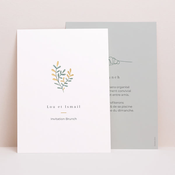 Invitations Mariage Portrait Douceur d'or photo