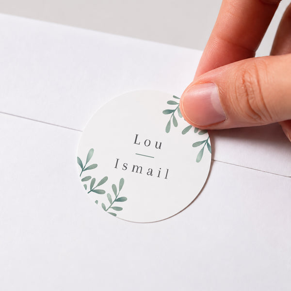 Sticker Mariage Rond Douceur d'or photo