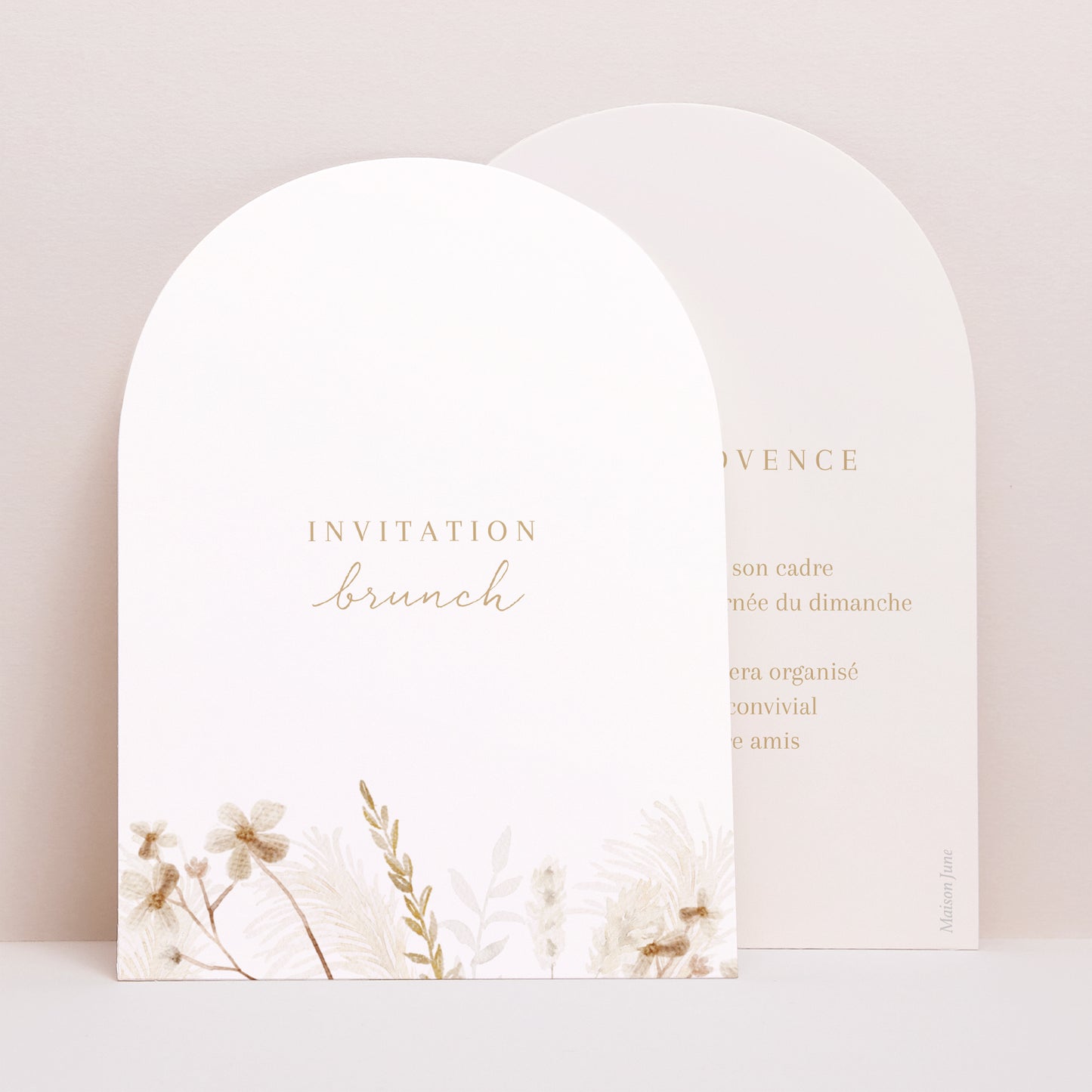 Invitations Mariage Petite arche Bohème crème photo N° 1