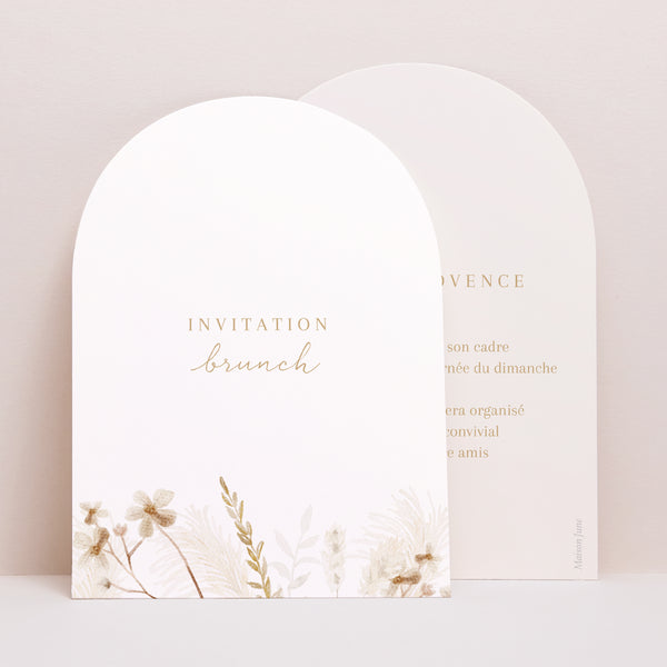Invitations Mariage Petite arche Bohème crème photo