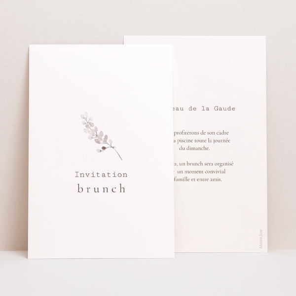 Invitations Mariage Portrait Fleurs Séchées photo