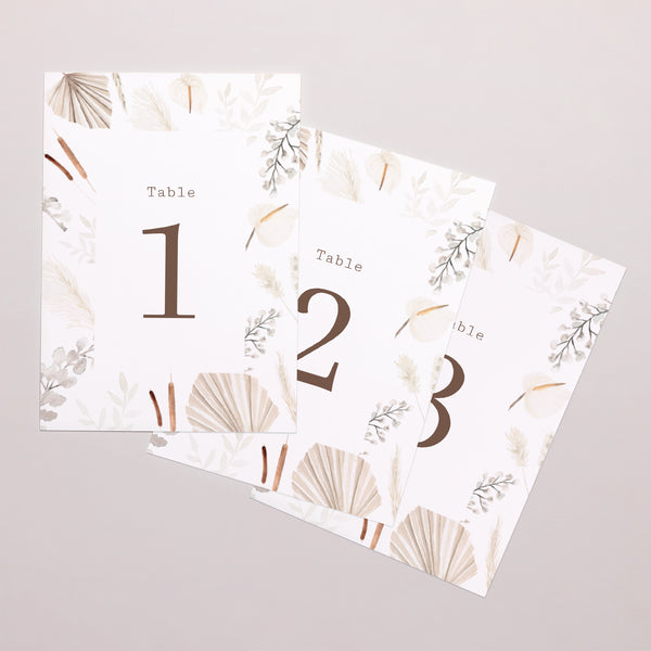 Marque table Mariage Rectangle Fleurs Séchées photo