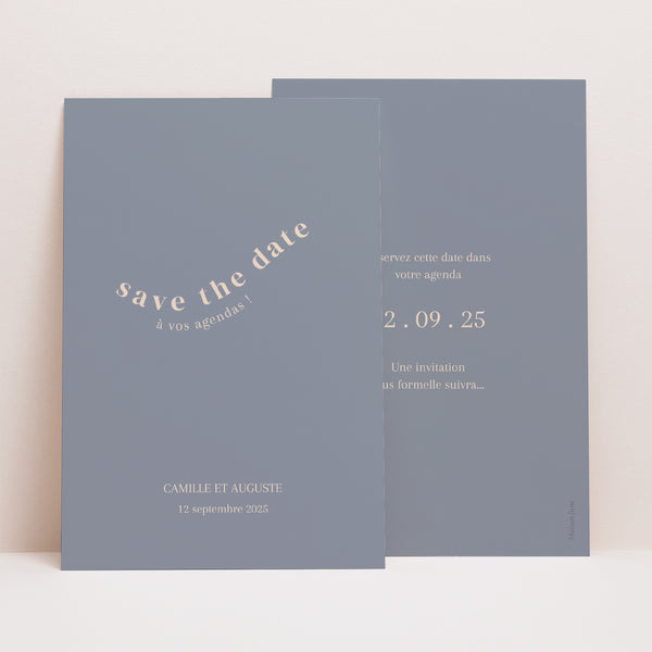 Save the date Mariage Portrait Bord de Mer photo