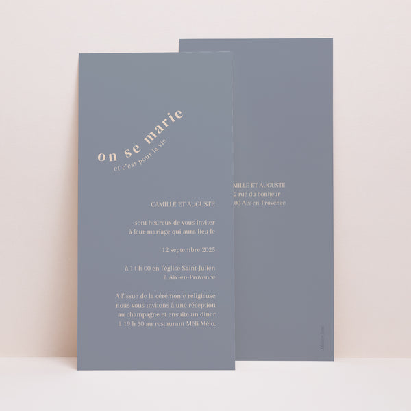 Faire-part Mariage Panoramique portrait Bord de Mer photo
