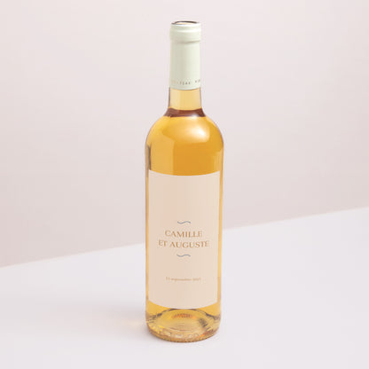 Etiquette bouteille Mariage Portrait Bord de Mer photo N° 1