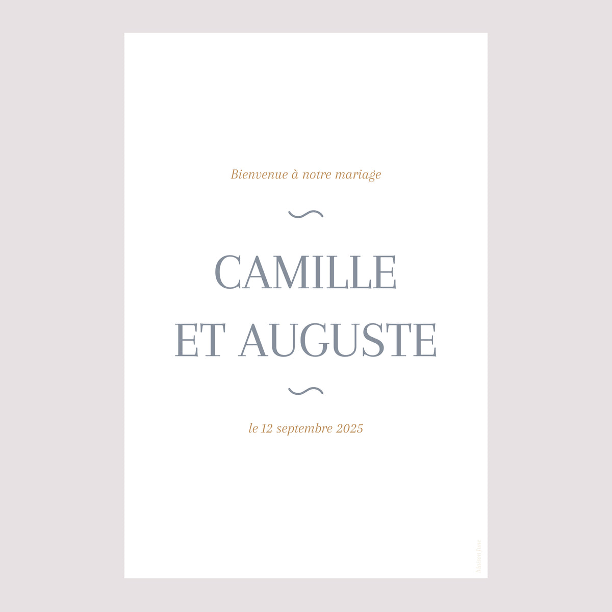 Panneau bienvenue Mariage Portrait 60 x 90 cm Bord de Mer photo N° 2