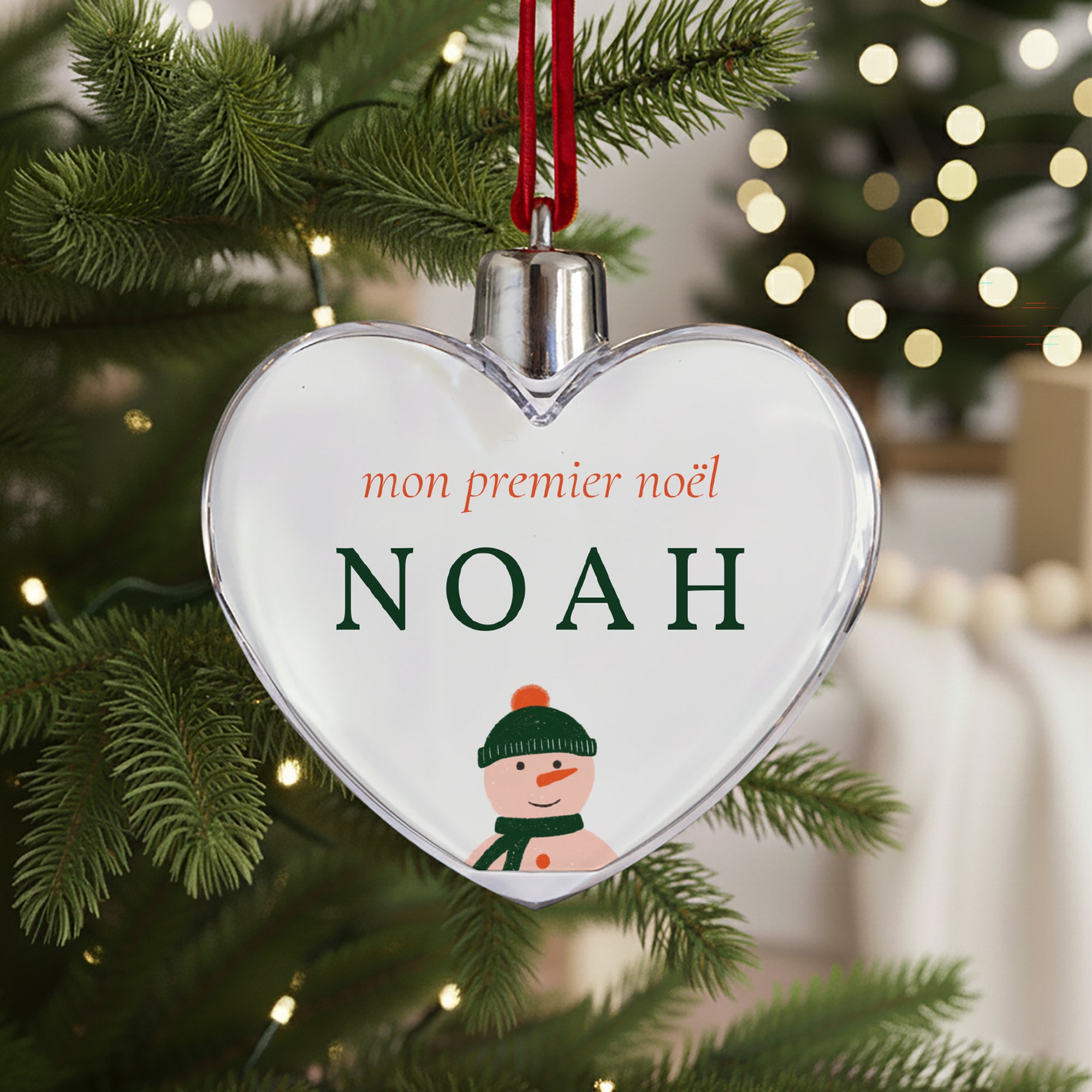 Boule de Noël Fin d'année Cœur Notre chère étoile photo N° 1