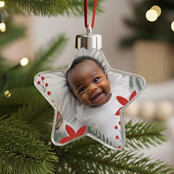 Boule de Noël Fin d'année étoile Baies rouges photo
