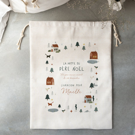 Hotte du père Noël Grand format Village de Noël