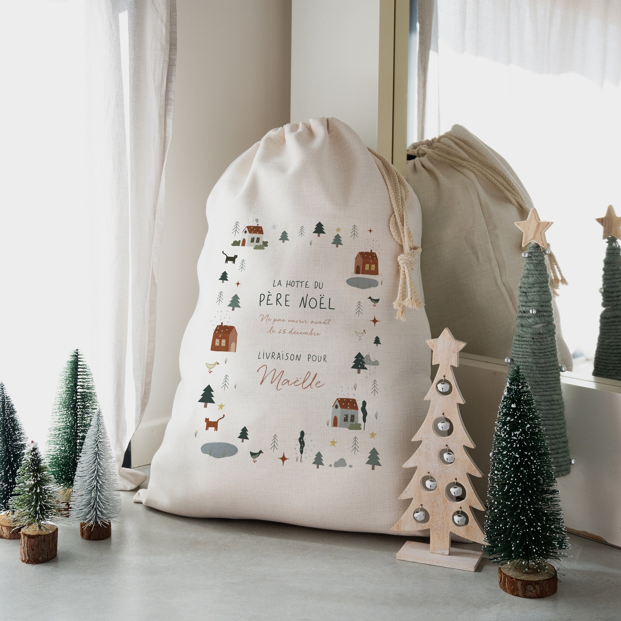 Sac de rangement Grand format Village de Noël photo N° 1