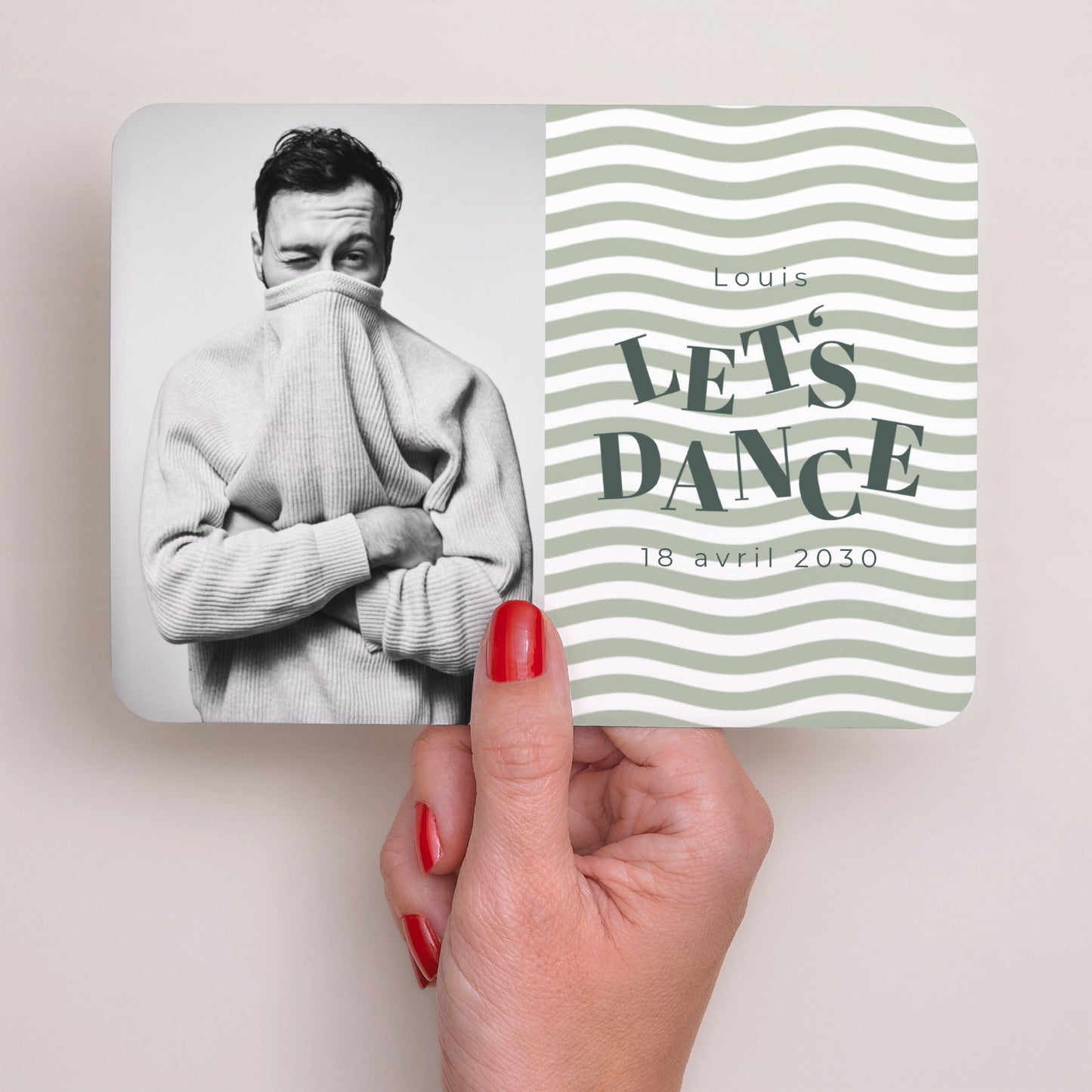 Invitations Anniversaire Adulte Paysage, bords arrondis Let's Dance, rayures, photos photo N° 3