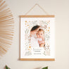 Affiche Naissance Portrait 30 x 40 cm Petites fleurs photo N° 1