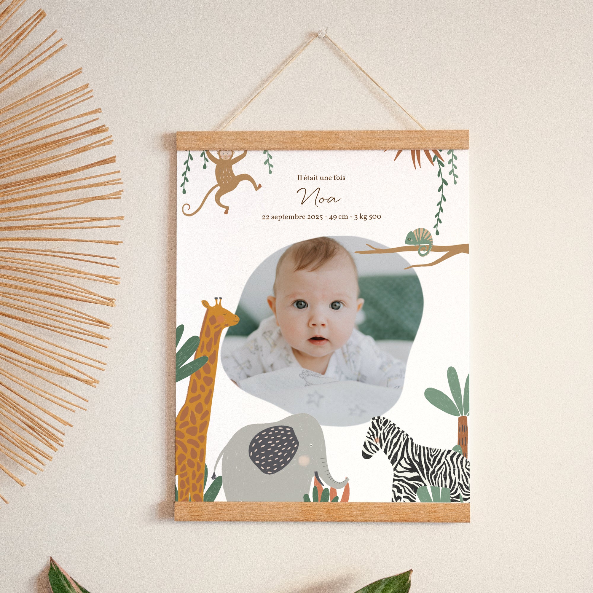 Affiche Naissance Portrait 30 x 40 cm Les Animaux d'Afrique II photo N° 1