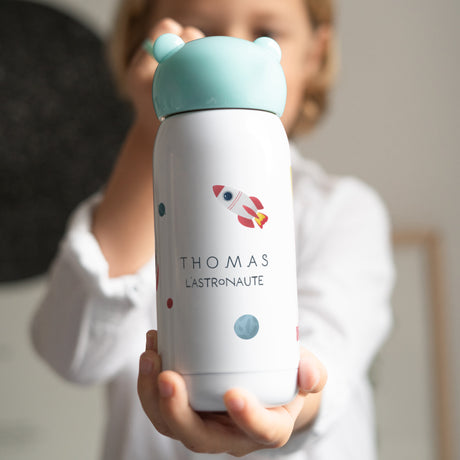 Gourde enfant Anniversaire Enfant Bleue, 32 cl Fusée