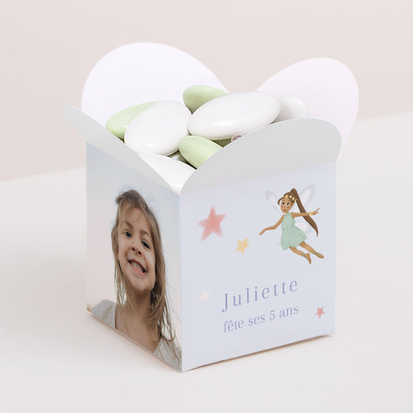 Boîte à bonbons Anniversaire Enfant Ouverture papillon Jolie Fée photo