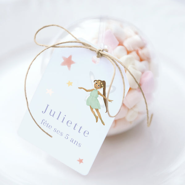 Boîte à bonbons Anniversaire Enfant boule avec étiquette fanion Jolie Fée photo