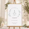 Panneau bienvenue Baptême Portrait 60 x 90 cm Eglise crayonnée photo N° 1