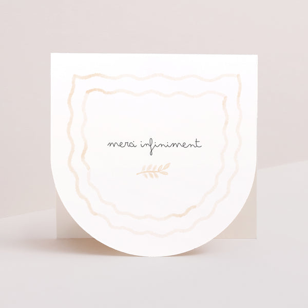 Remerciements Communion Carré double volet demi-lune Arche Ondulée photo