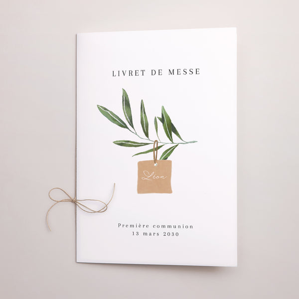 Livret de messe Communion Double volet Rameau Bénit photo