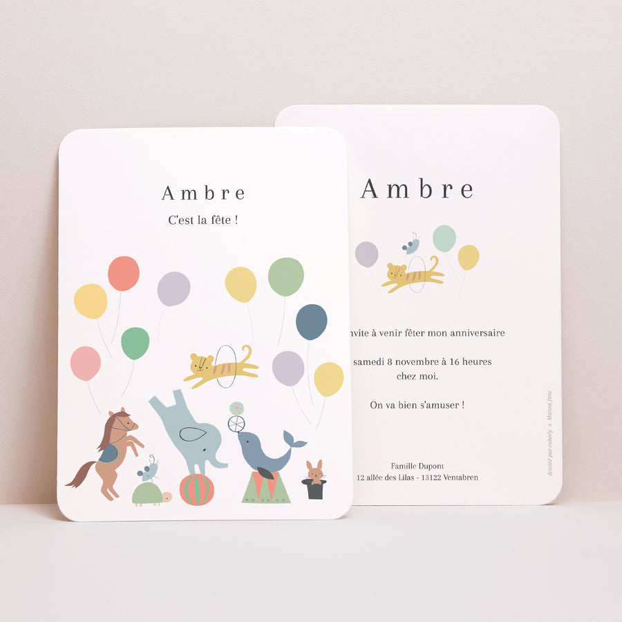 Invitations Anniversaire Enfant Portrait, bords arrondis Jeux du cirque photo