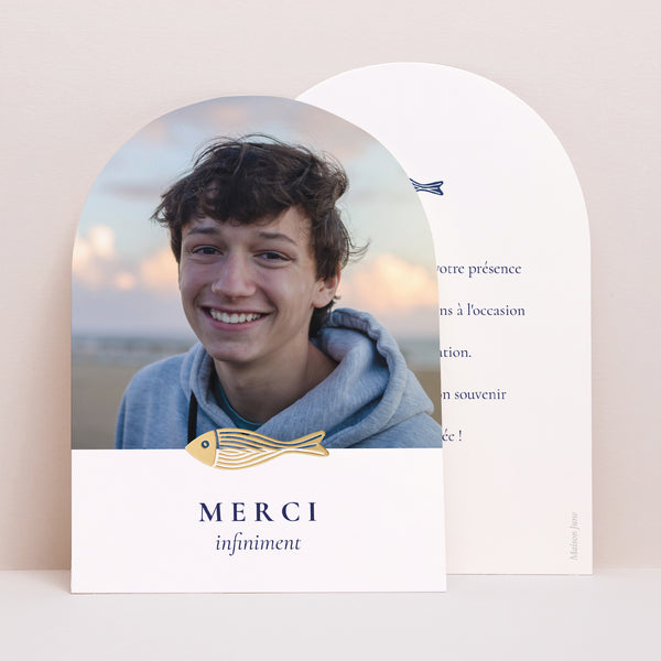Remerciements Confirmation Petite arche Poisson Ichthus photo