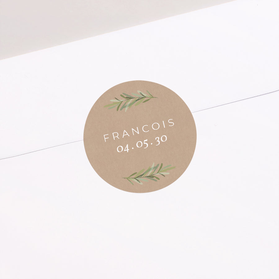 Sticker Confirmation Rond brin olivier kraft photo