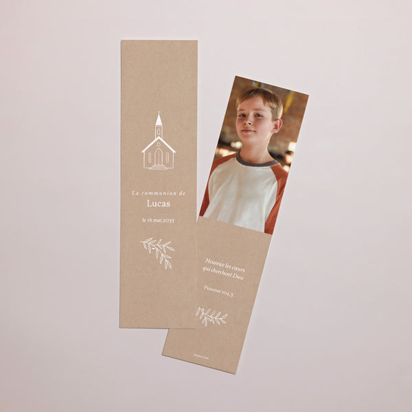 Marque-page Communion Marque-page Église, Effet Kraft photo