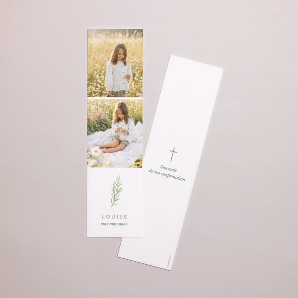 Marque-page Communion Marque-page Brin d'Olivier photo