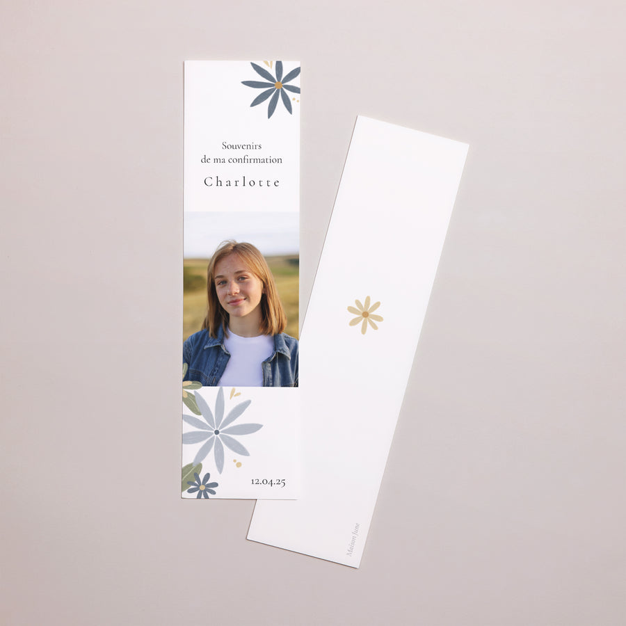 Marque-page Confirmation Marque-page Bouquet de fleurs photo