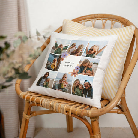 Coussin Objets Beige naturel Bouquet de Fête