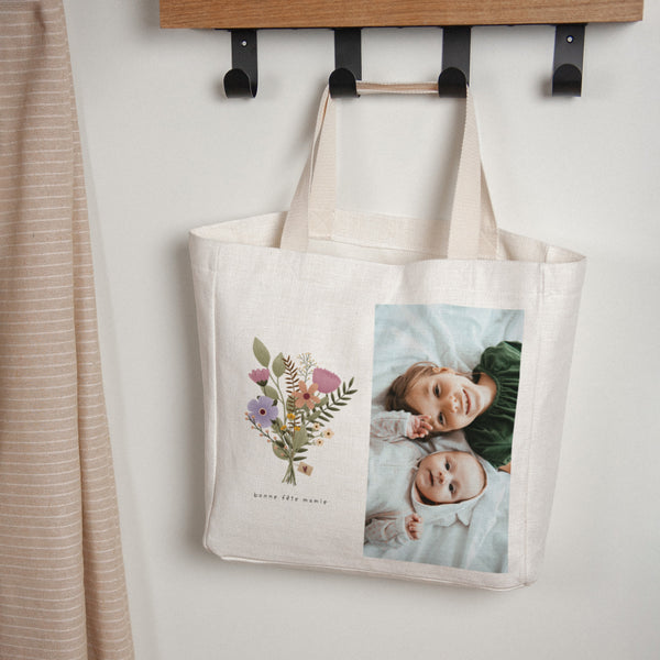 Tote bag Objets Anse en toile Bouquet de Fête photo